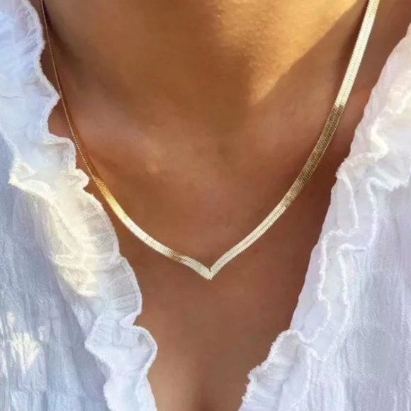 14 k plated gold necklace - Picture 1 of 7